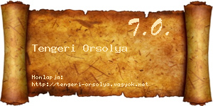 Tengeri Orsolya névjegykártya
