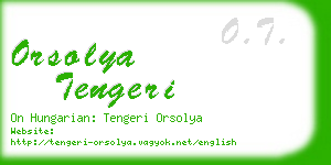 orsolya tengeri business card